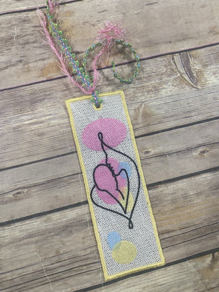 Mom and Baby Line Art FSL Bookmark