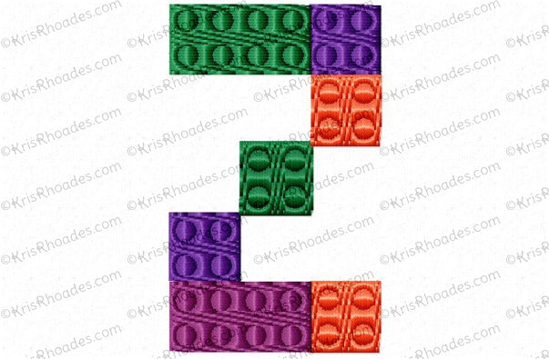 KRD Building Blocks Numbers & Alphabet Set Font