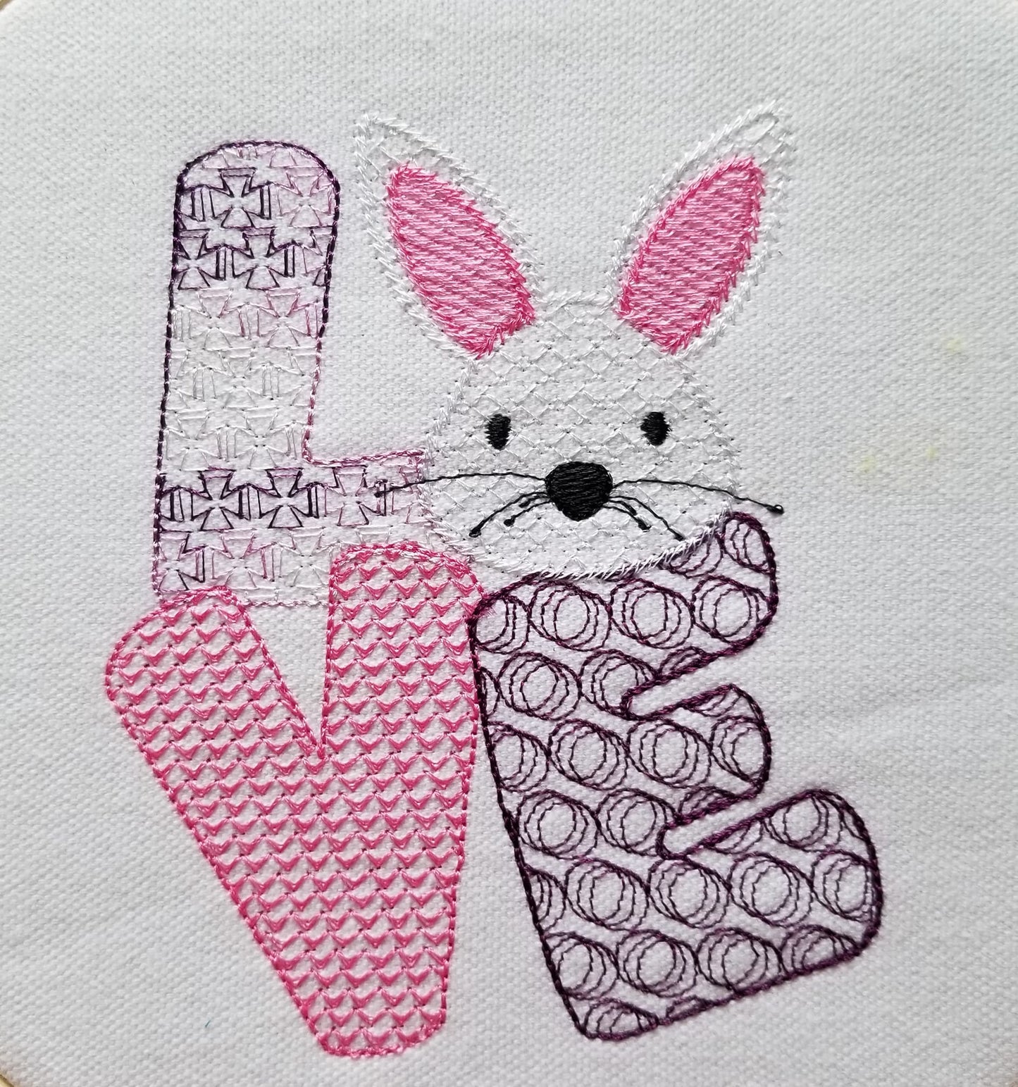 Love Easter bunny Motif design