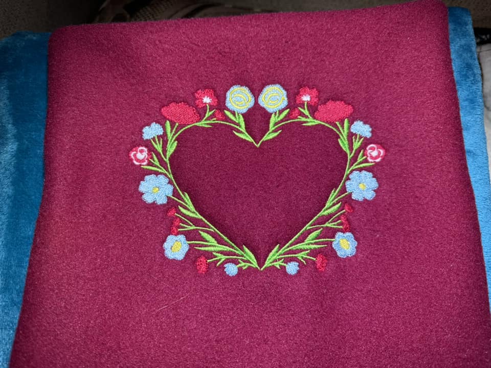 Floral Heart Frame Blank