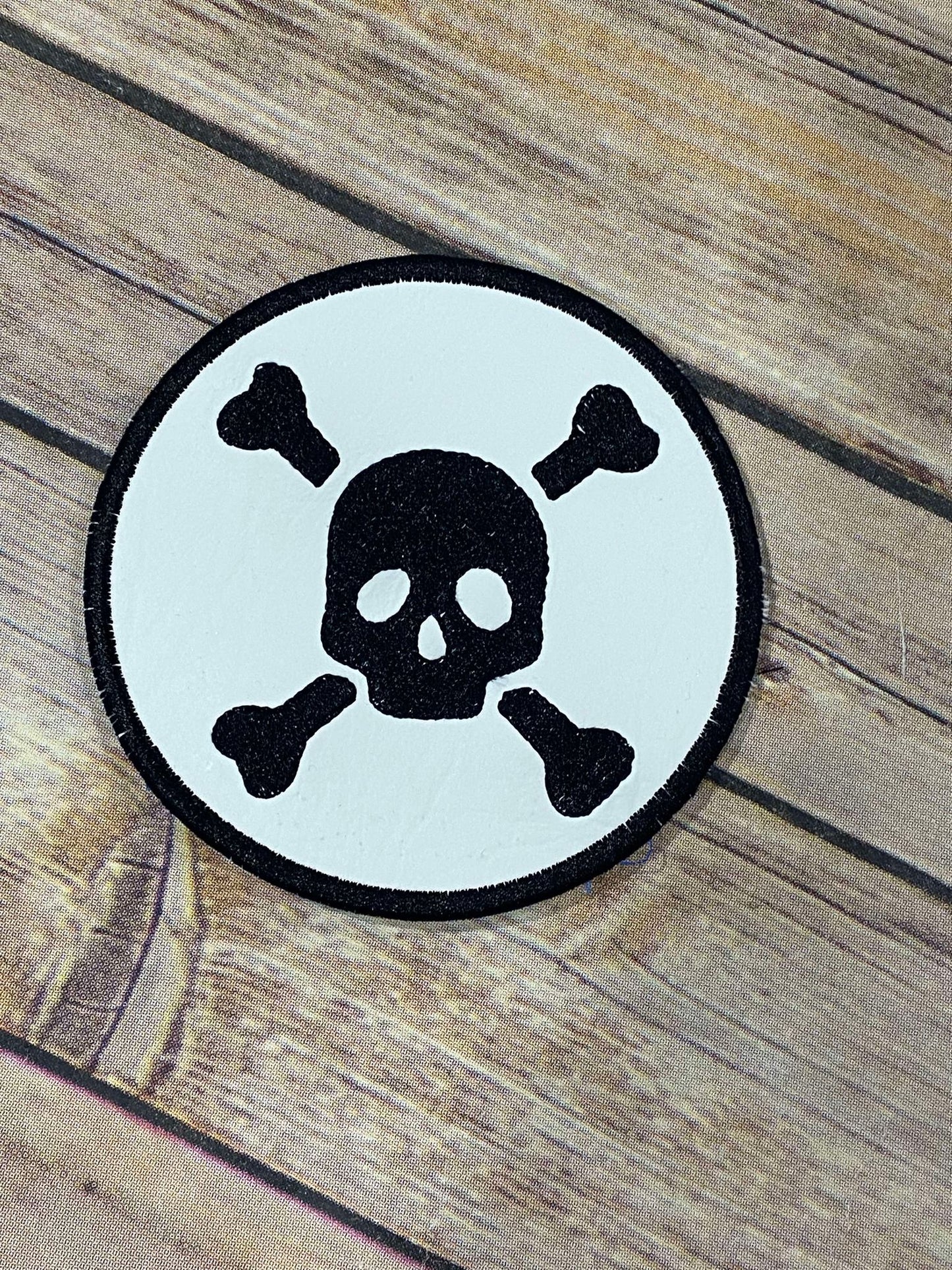 Skull and Crossbones Halloween ITH Coaster