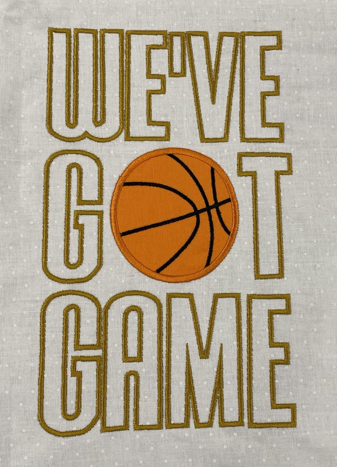 We got game Basketball embroidery design