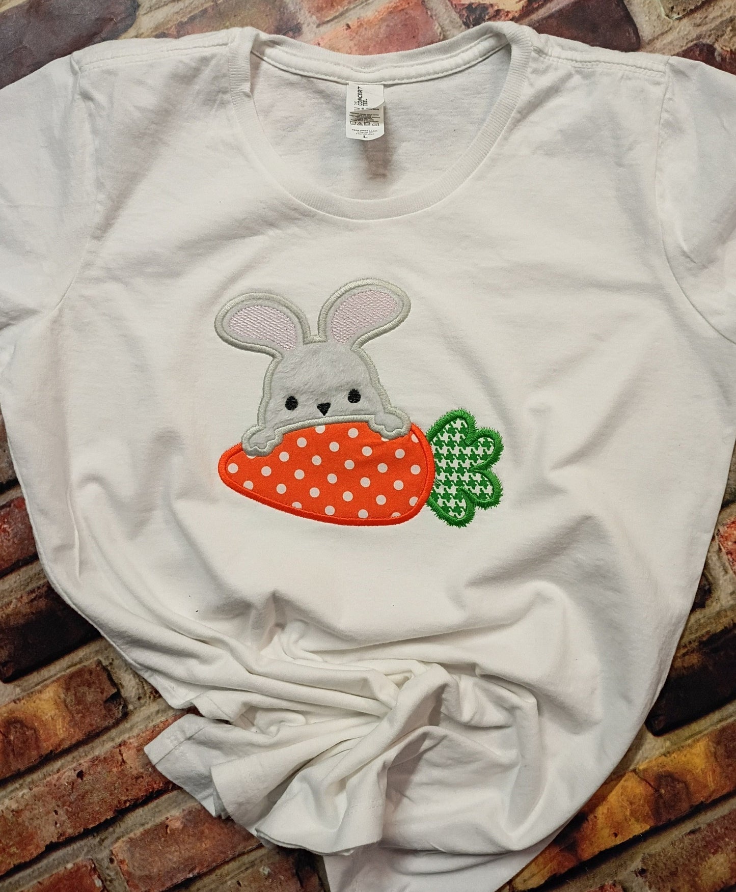 Easter Bunny with Carrot Applique