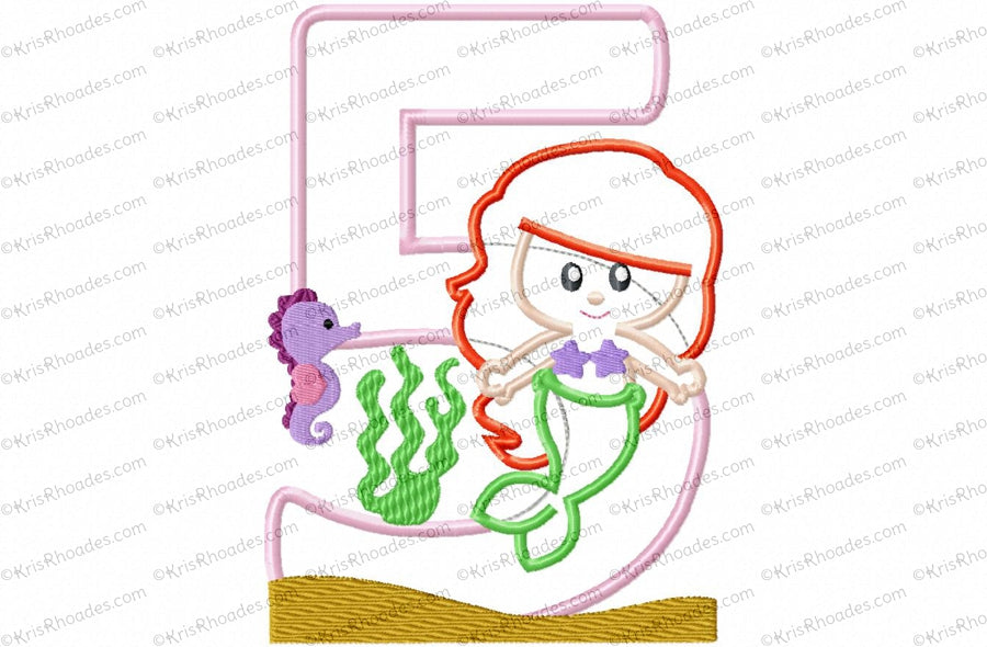 KRD Mermaid Birthday Number Bundle Set