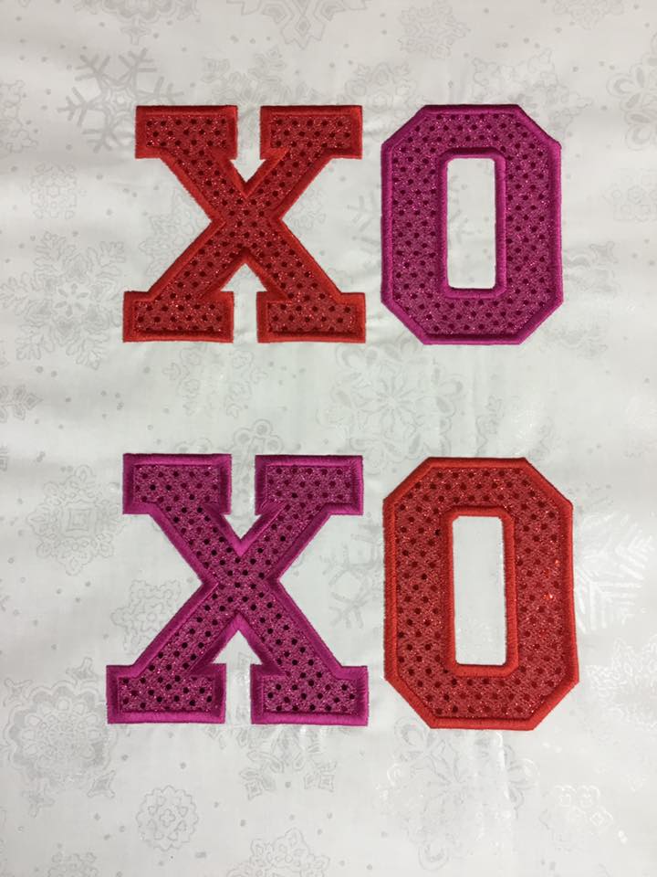 XOXO Valentines Applique
