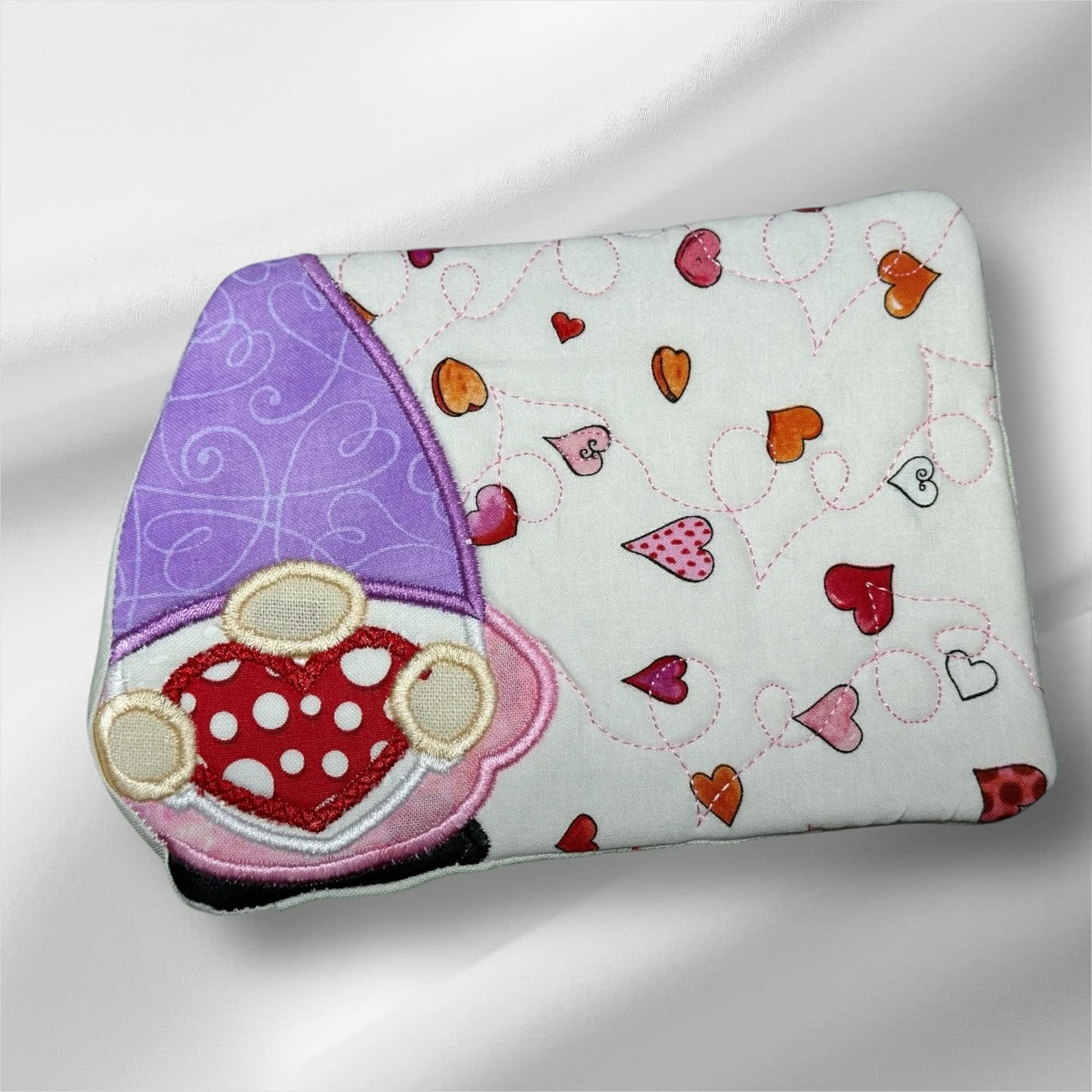Gnome Valentines ITH Mug Rug