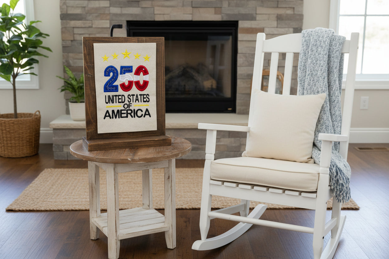 250th America Applique Design