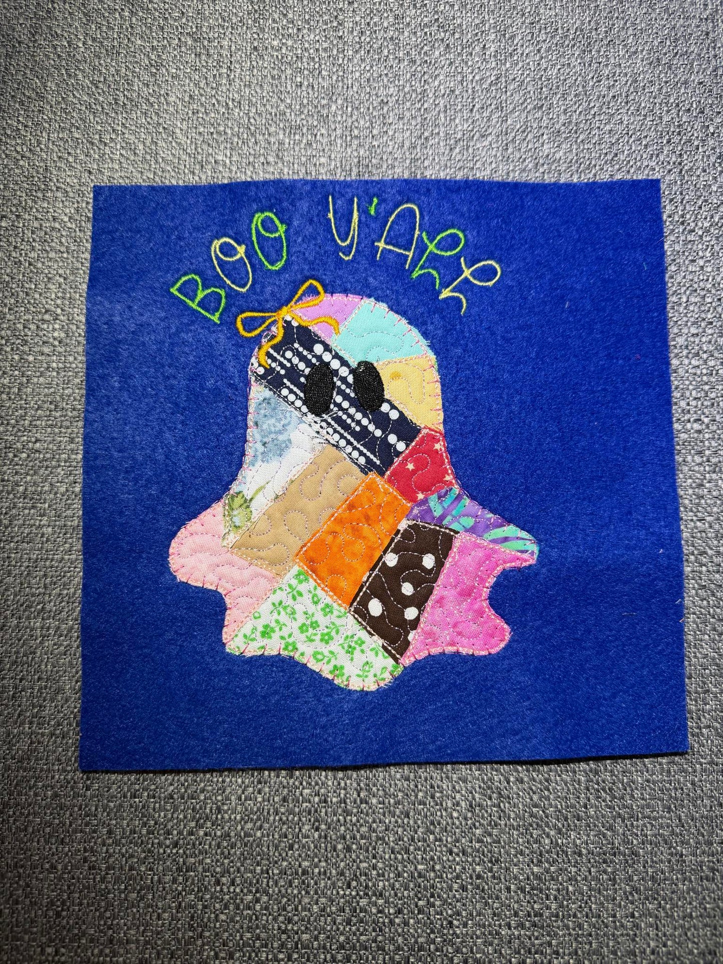 Boo Y'all Patchwork Ghost Applique