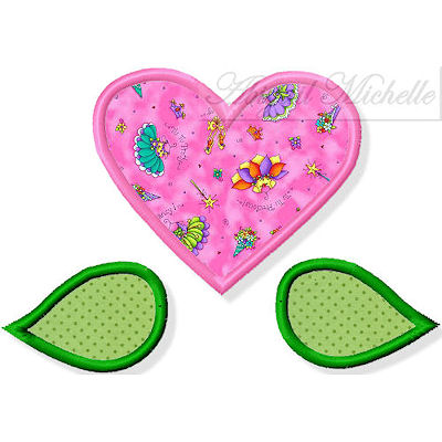 Heart and Leaves Applique