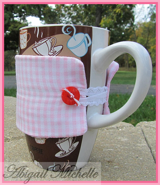 Ribbon Coffee Cozy, In The Hoop - 6x10