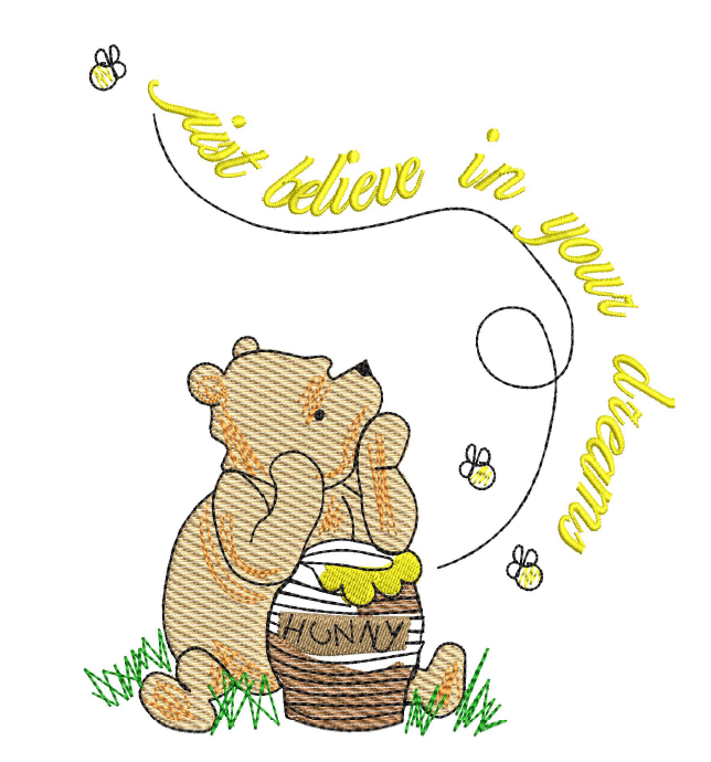 Just Believe in Your Dreams Pooh Sketchy