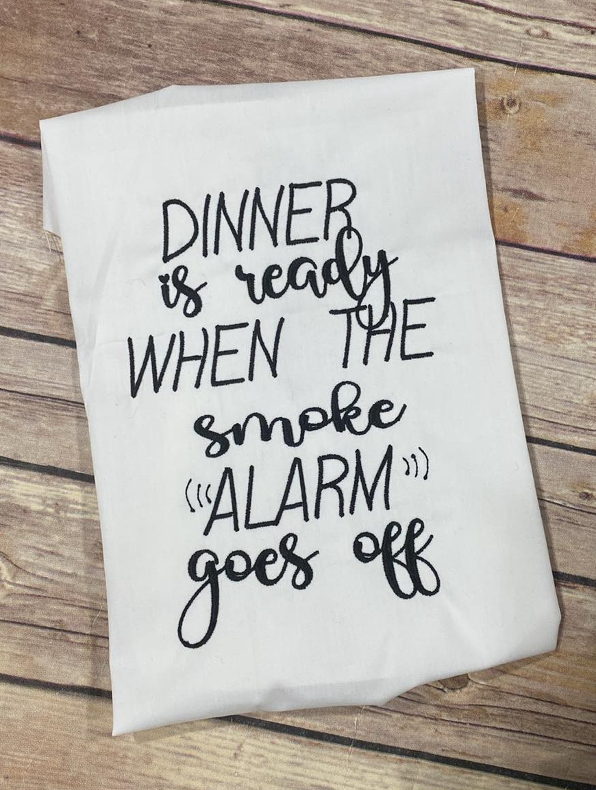 Dinner is ready when Alarm goes off