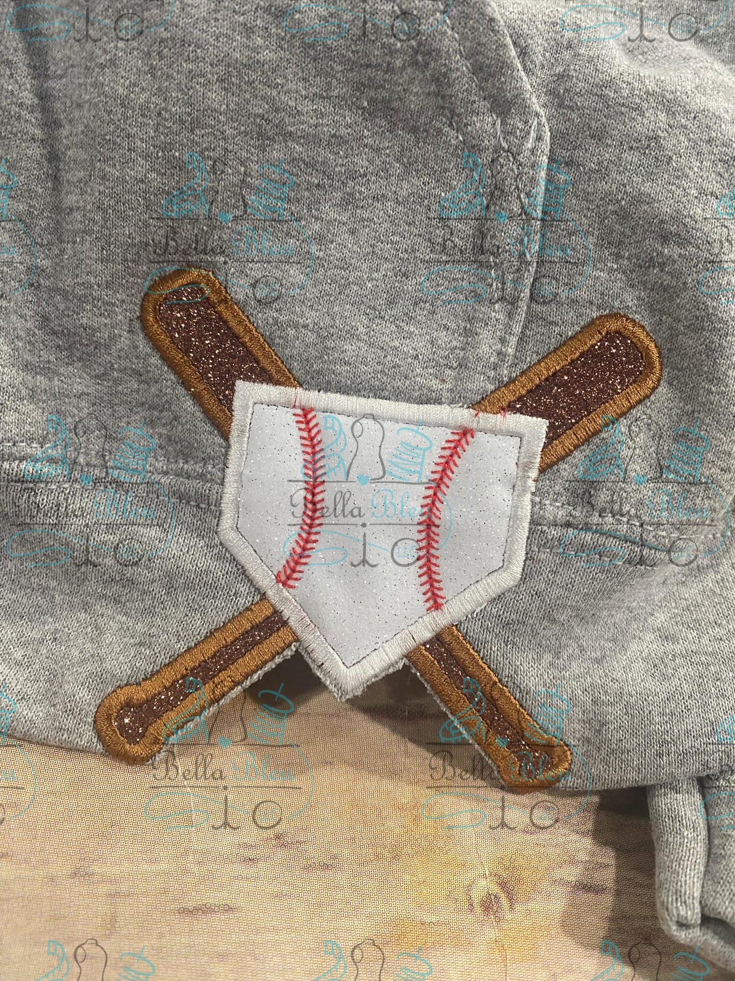 Baseball Softball Side Design Applique 3 sizes