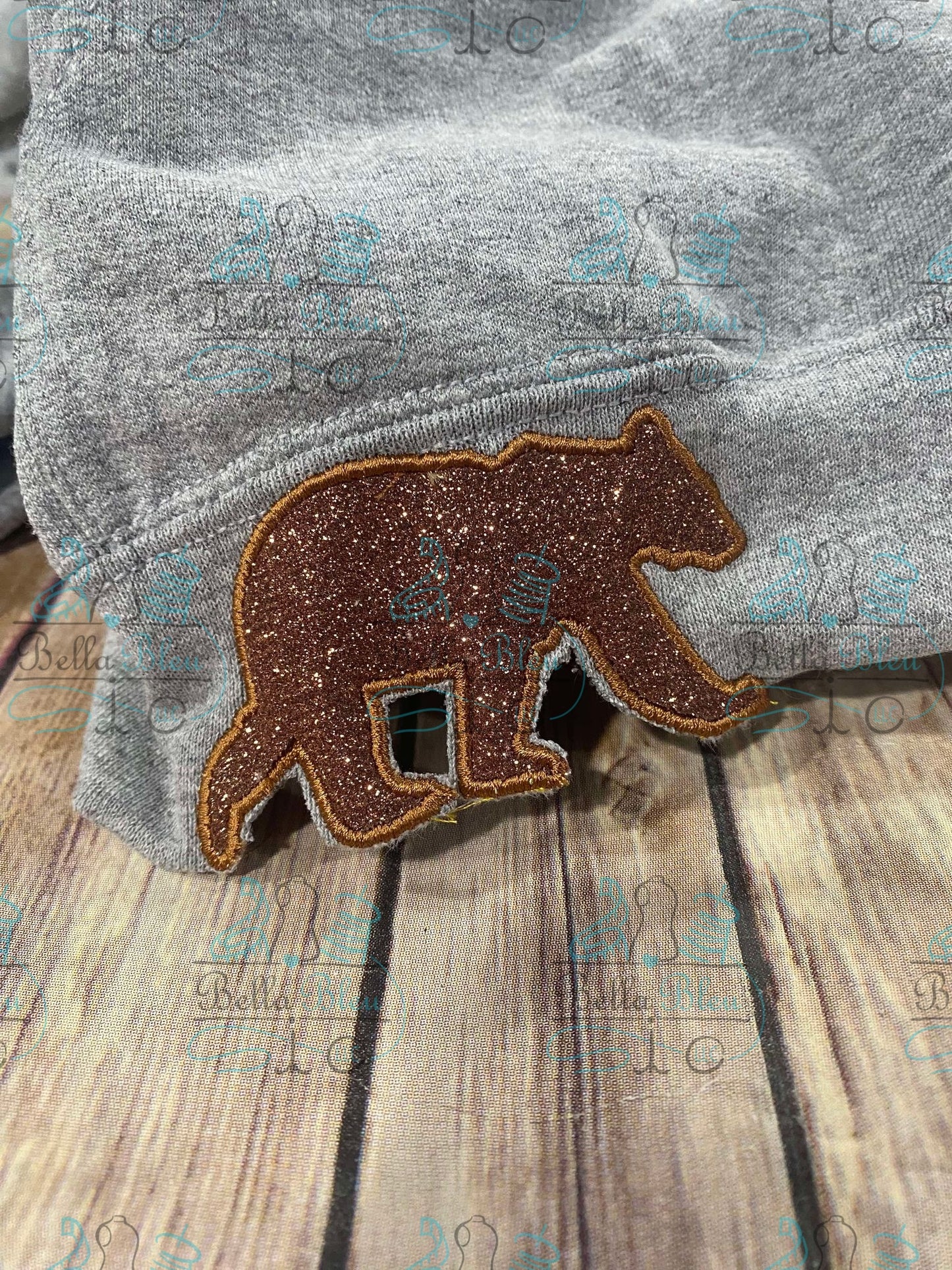 Bear Side Design Applique 3 sizes