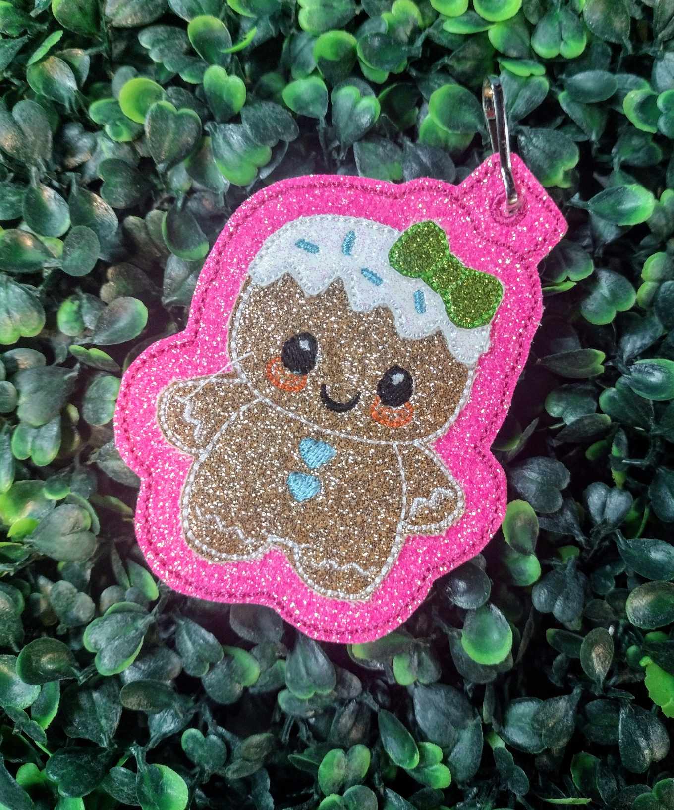 Gingerbread Christmas ITH Key charm