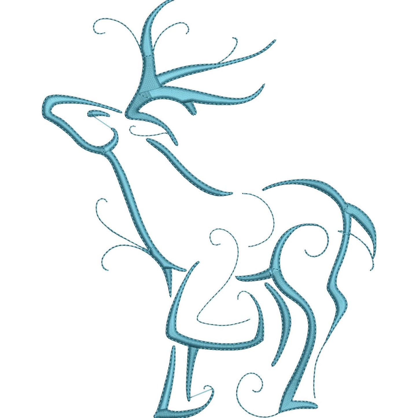KRD Christmas Reindeer Outline 1