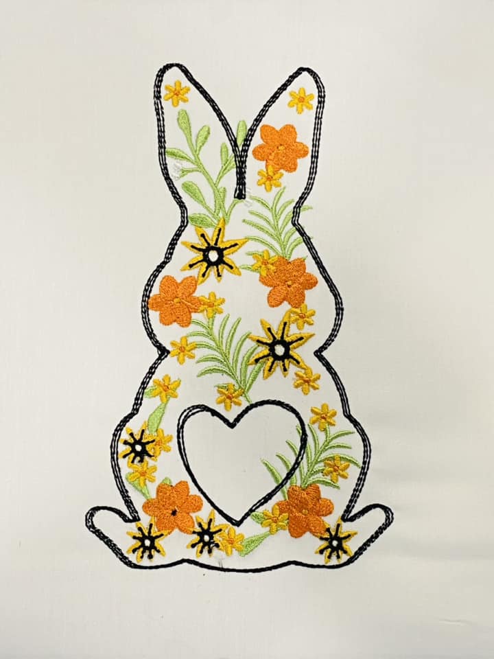 Floral Easter Bunny
