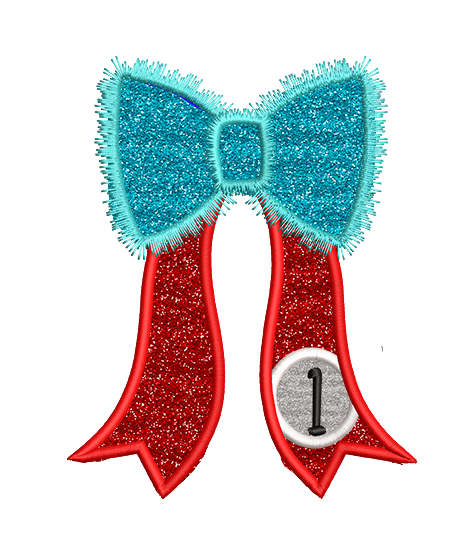 Thing Bow Side Design Applique 3 sizes