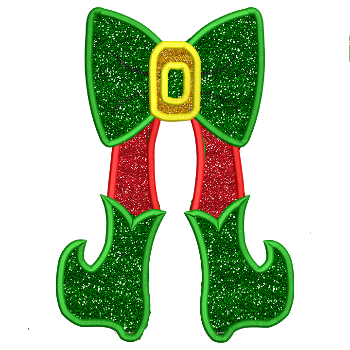 Elf Shoes Bow Side Design Applique