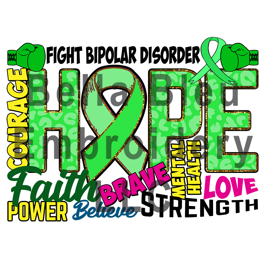 Hope Fight Bipolar Disorder Sublimation File