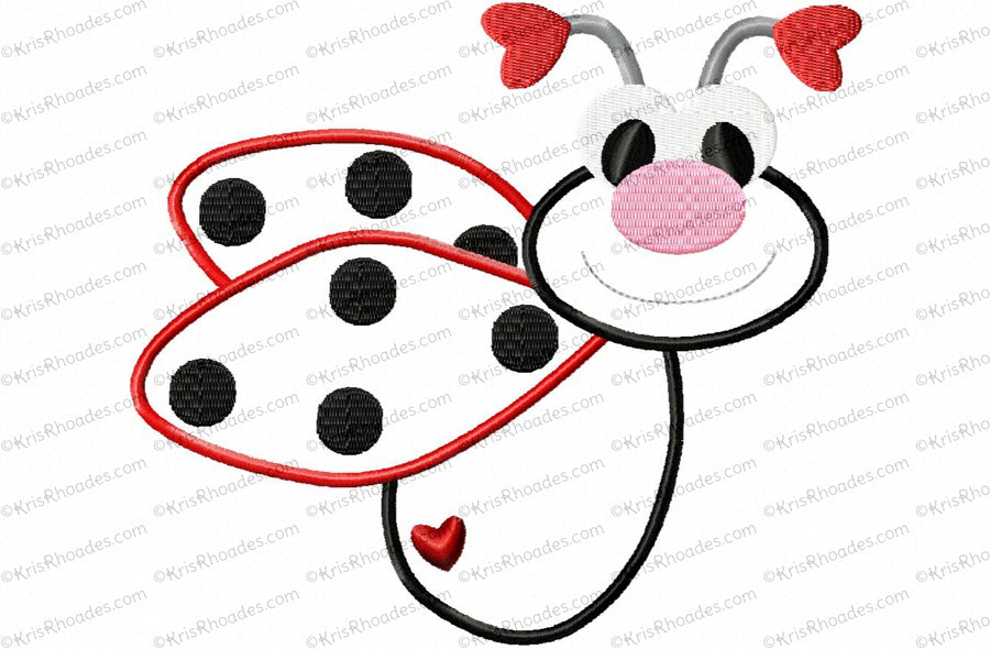 KRD Love Bug Ladybug Applique