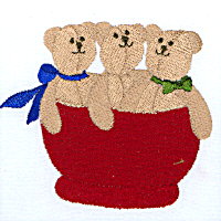 Bubbin Bear Set Machine Embroidery