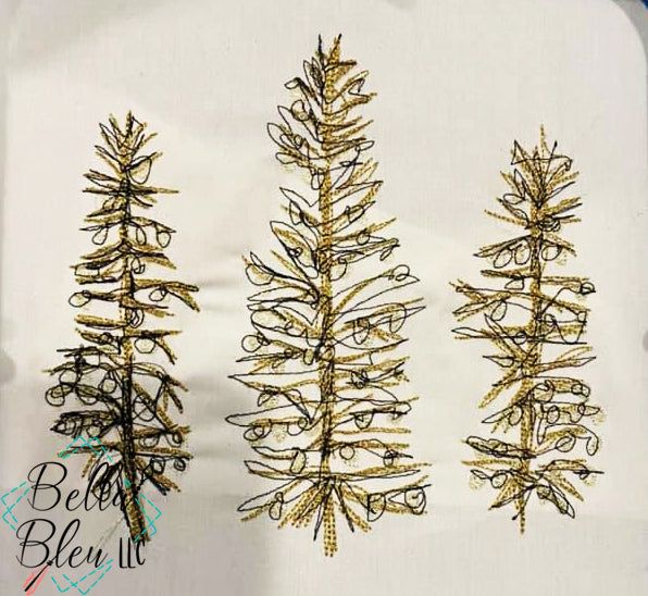 Christmas Tree Trio Scribble
