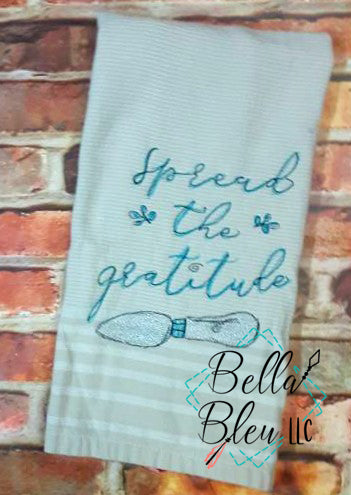 Spread the Gratitude Kitchen Saying Scribble