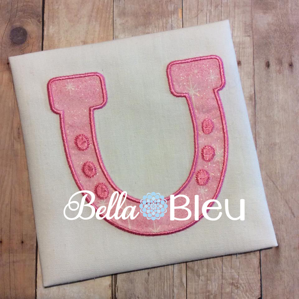 Horse Shoe Applique Embroidery Design