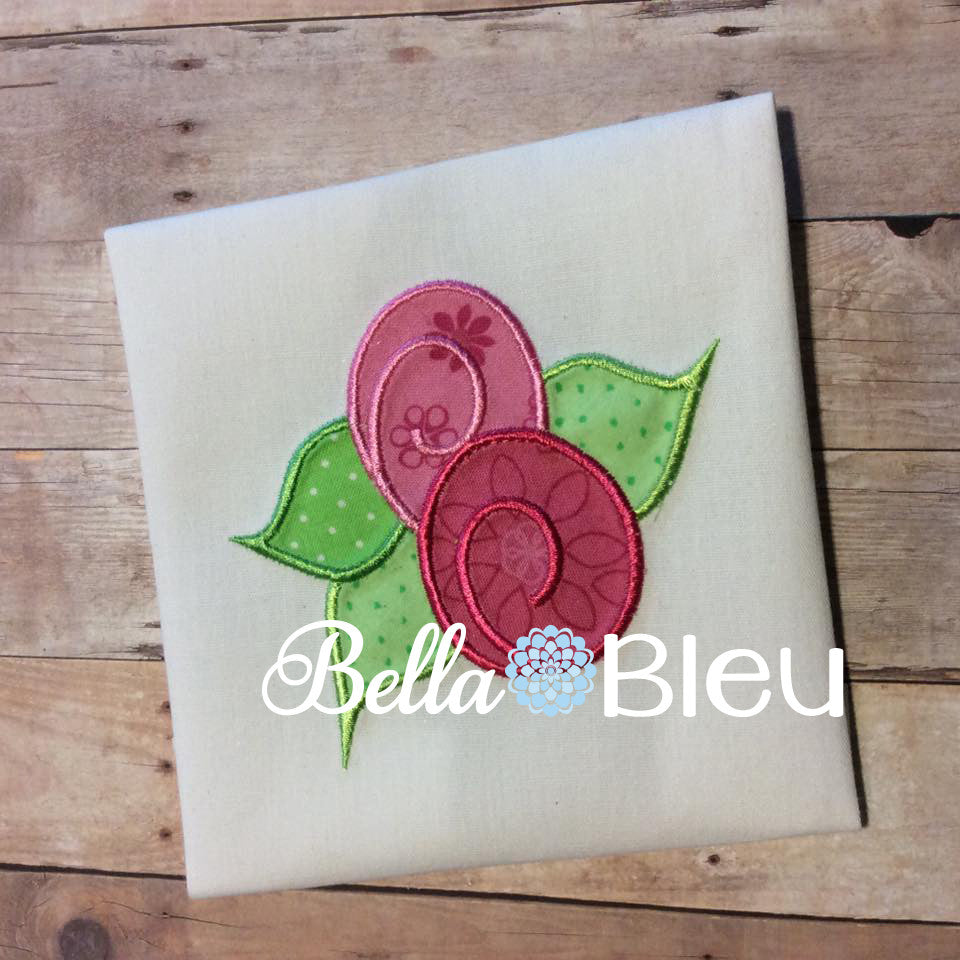 Cabbage Roses Flower Flowers Floral machine applique embroidery design