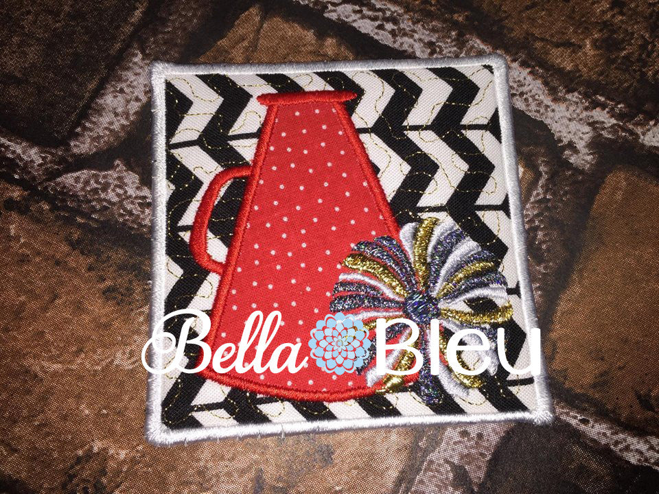 ITH In the Hoop Cheer Megaphone Cheerleader Wine Glass Coaster