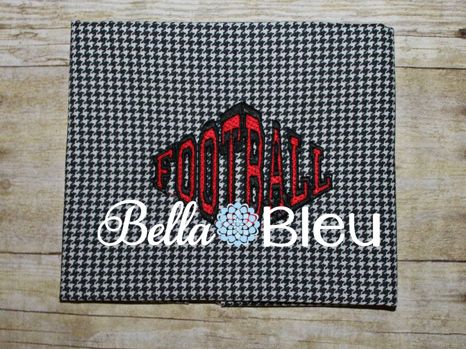 Football words saying machine embroidery design
