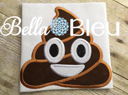 Emoji Poo Poop Faces machine embroidery applique designs