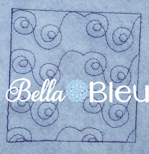 Stipple Swirl Quilt Quilting Stitch Machine Embroidery Design