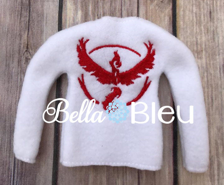 ITH In The Hoop Elf "Inspired Pokomon Valor" Sweater Shirt Machine Embroidery Design