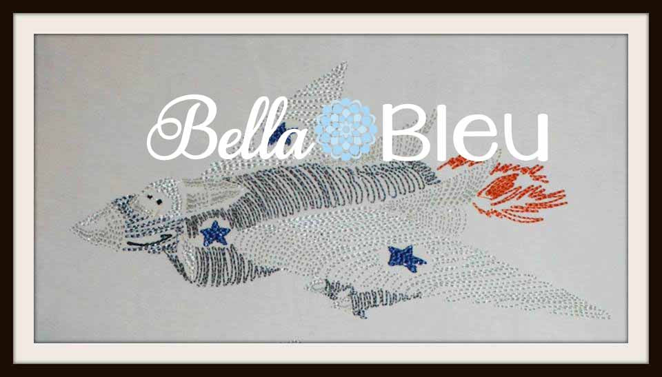 Fighter Military Airplane Colorwork Quick Stitch Machine Embroidery Design