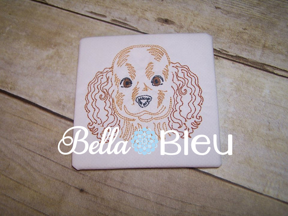 Cocker Spaniel Dog machine Colorwork embroidery design