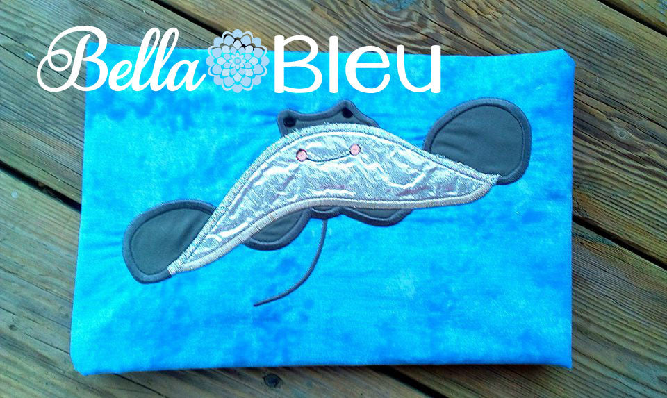Beautiful Sea Ocean Stingray machine embroidery design