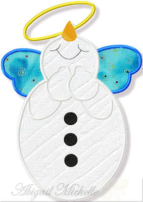 Angel Snowman Applique
