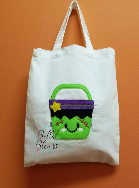 Frankenstein Halloween Bean Stitch Bucket