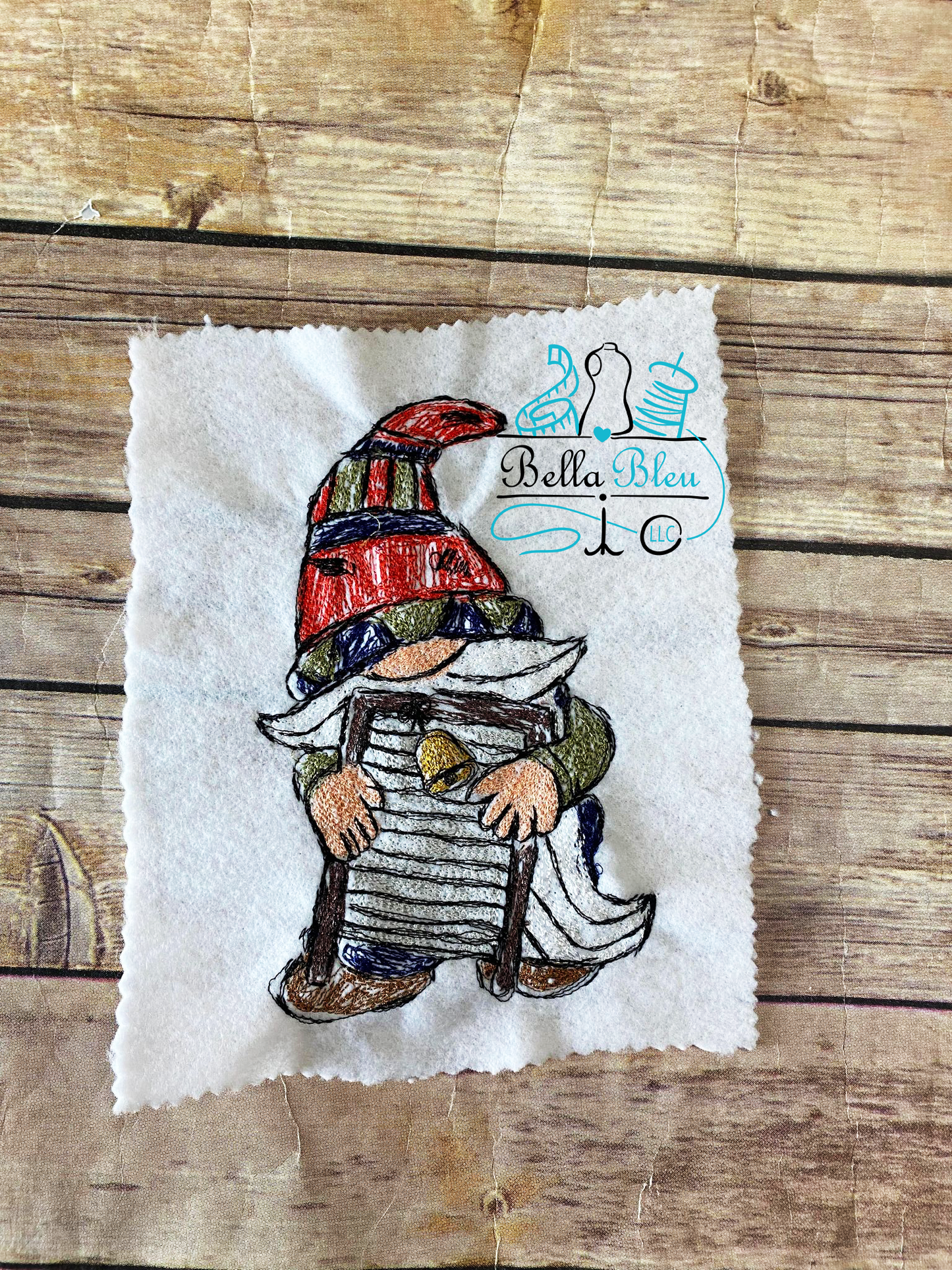 Gnome playing the wash board Scribble Sketchy