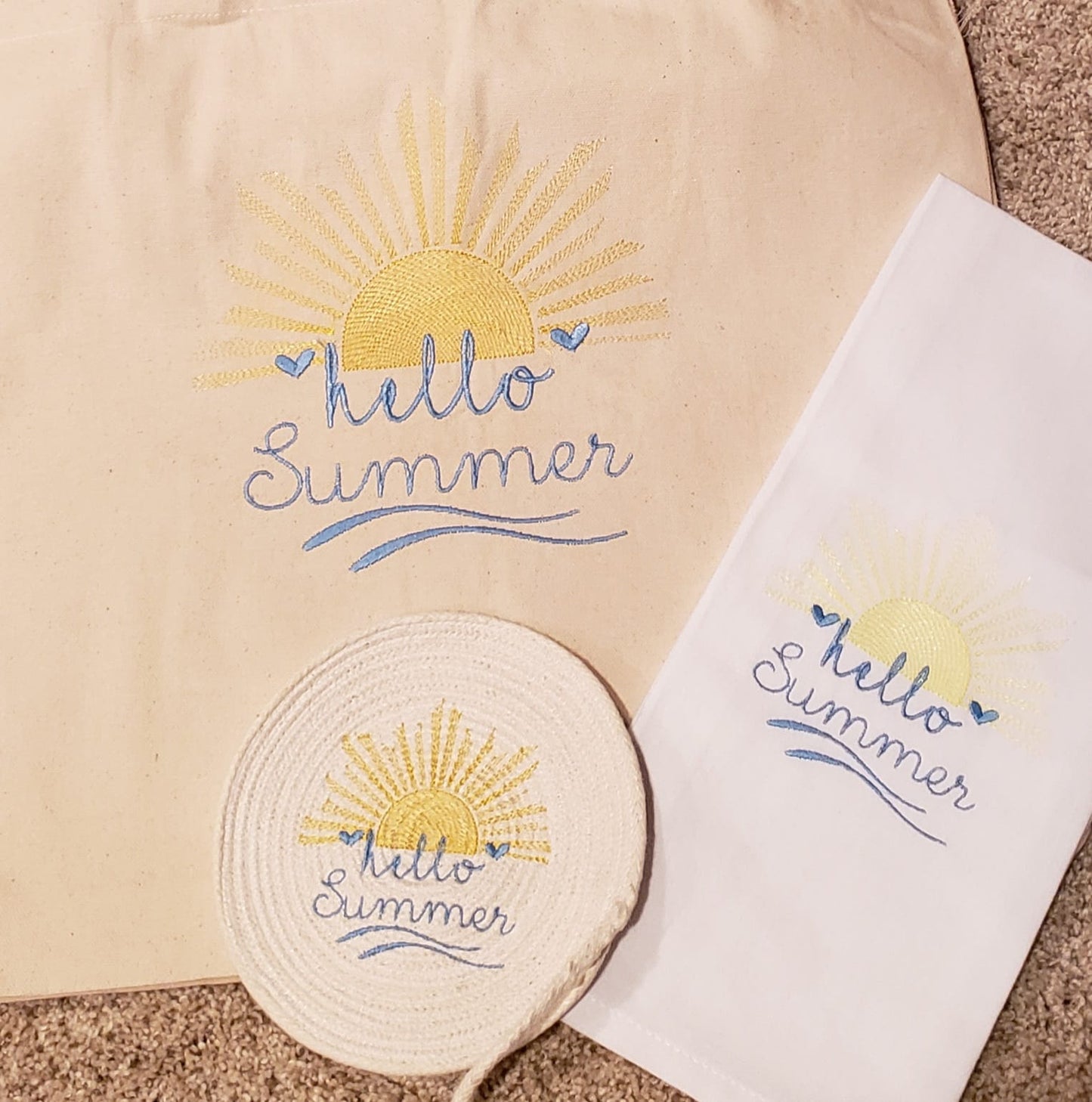 Hello Summer Beach Saying