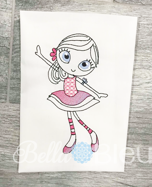 Sketchy Ballerina Ballet Color Blend Design