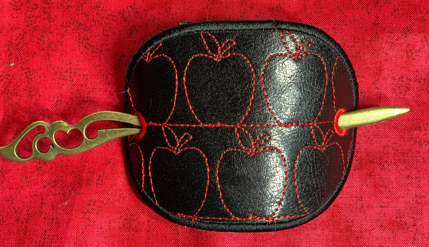 Apple Stipple Stick Barrette bun holder ITH