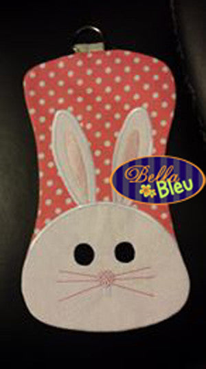ITH In the Hoop Travel Bunny Baby Burp cloth Embroidery Applique design machine 3 sizes