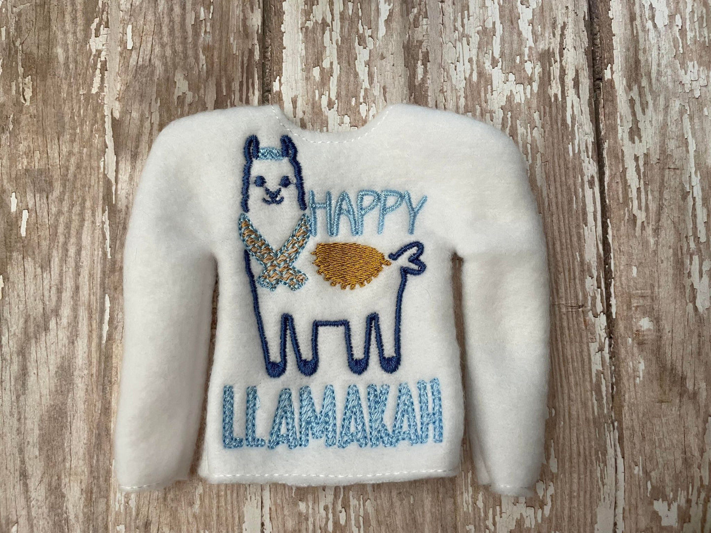 Happy Llamakah Hanukkah ITH Elf Sweater Shirt