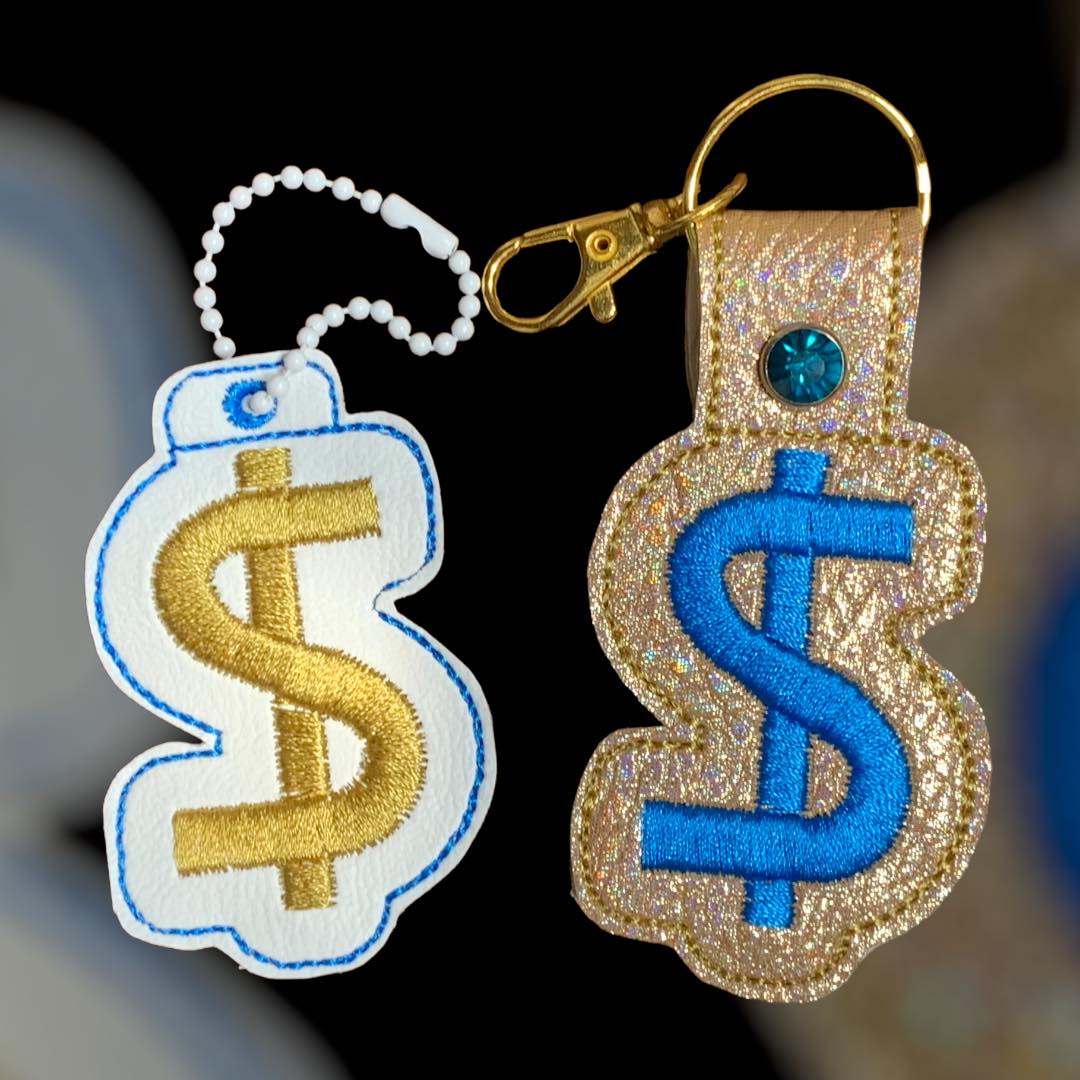 Mad Money Wallet key fob and charm set ITH