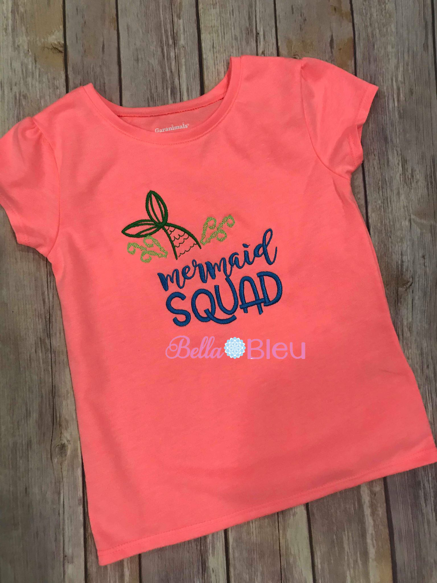 Mermaid Squad Nautical Machine Embroidery Design
