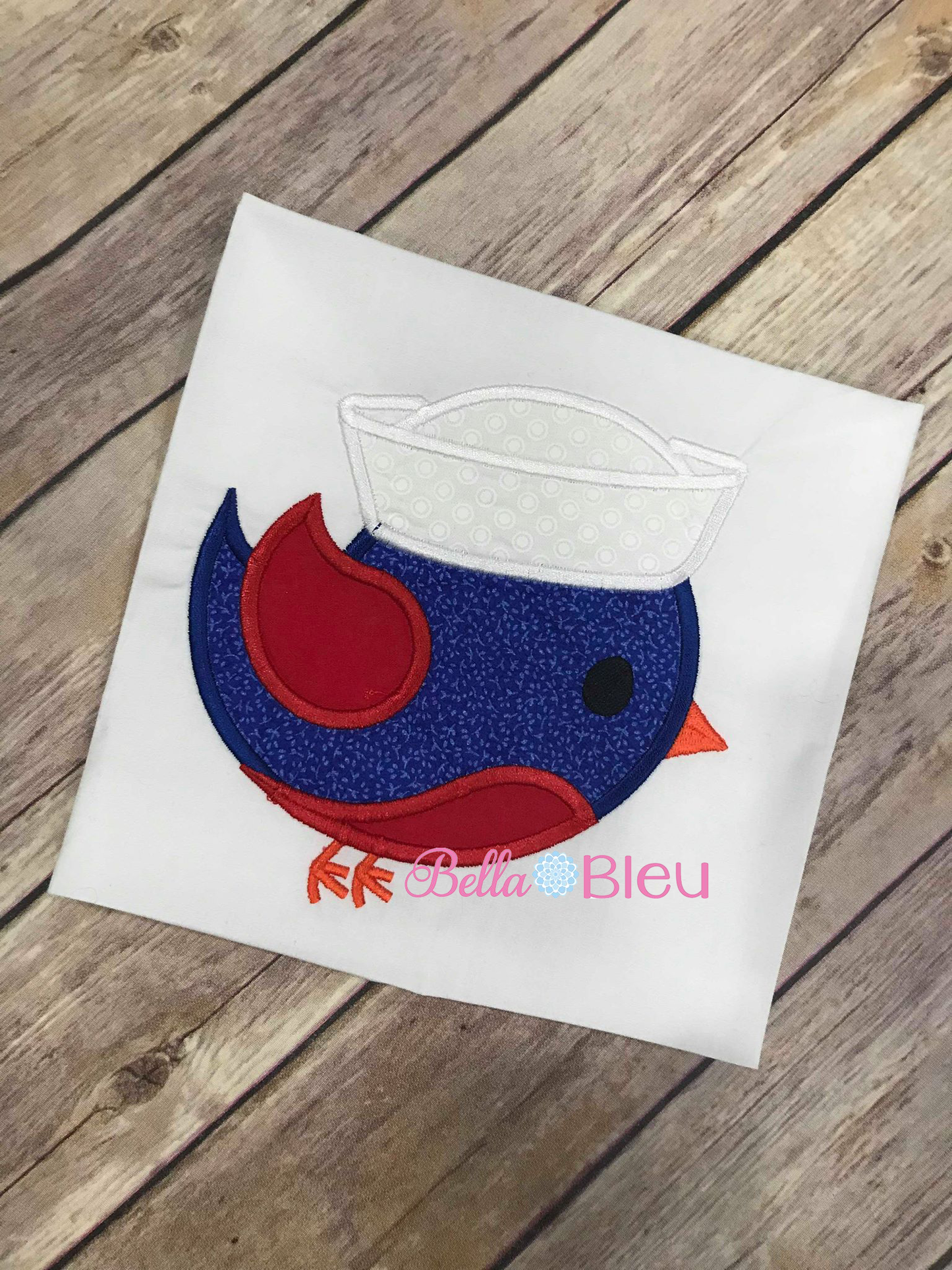 Nautical Sailor Bird Machine Applique 5x5