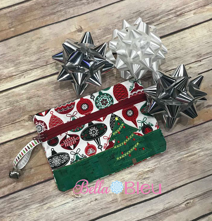 In the Hoop ITH Christmas Tree Wallet machine embroidery design